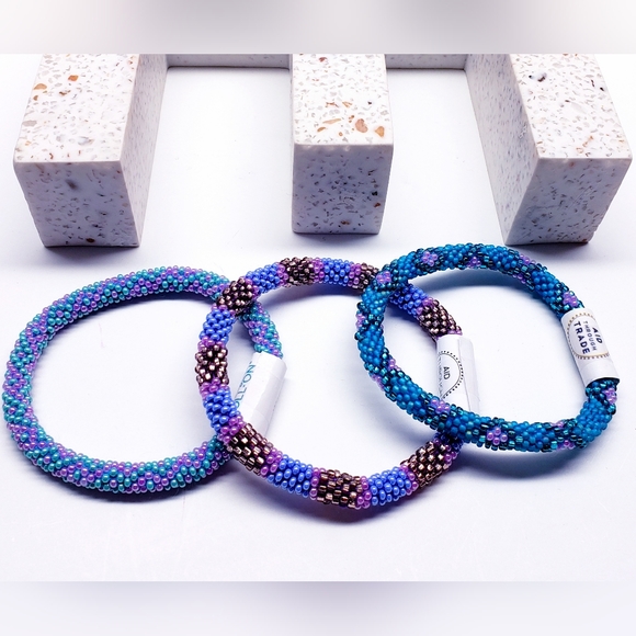 MALDIVES -Original Roll-On® Bracelets, 7" round, made in Nepal #4 (3 pieces) - Picture 3 of 7